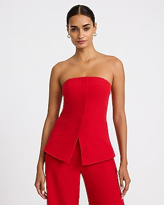 Strapless Tailored Cutaway Tube Top Signature Stretch