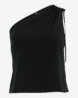 One Shoulder Double Strap Tie Tank