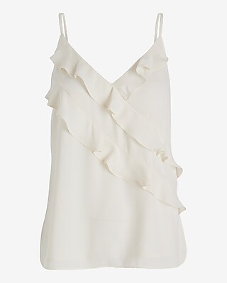 V-Neck Ruffle Front Downtown Cami