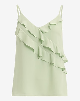 V-Neck Ruffle Front Downtown Cami