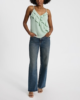 V-Neck Ruffle Front Downtown Cami