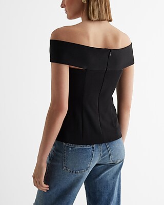 トップス theredthread S twist off shoulder tops THEREDTHREAD / ザレッドスレッド】S twist off shoulder tops