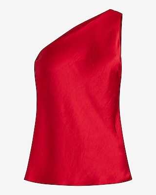 Satin One Shoulder Top