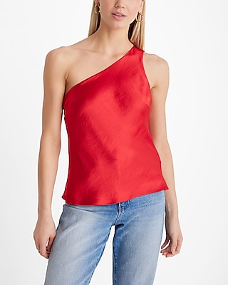 Satin One Shoulder Top