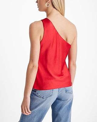 Satin One Shoulder Top