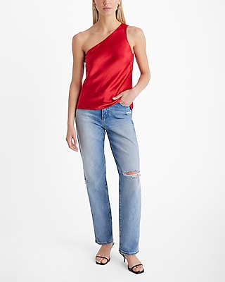 Satin One Shoulder Top