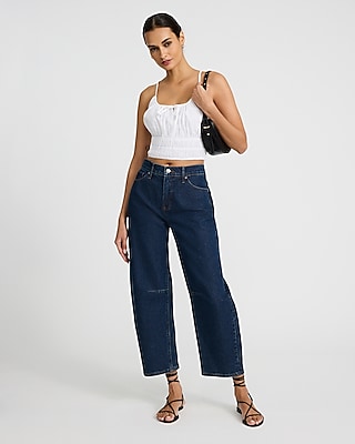 Scoop Neck Smocked Tie Front Cami