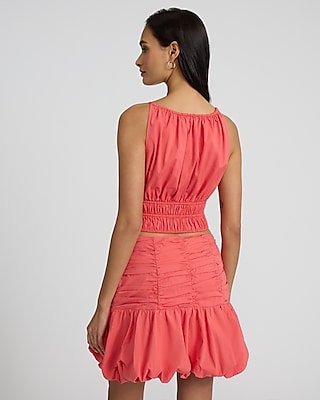 Scoop Neck Smocked Tie Front Cami