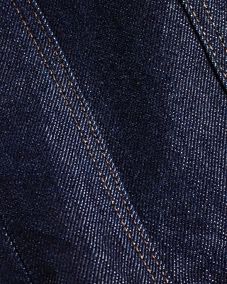 Denim Twill Off The Shoulder Faux Button Front Corset Top