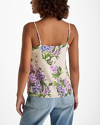 Floral V-Neck Ruffle Front Downtown Cami