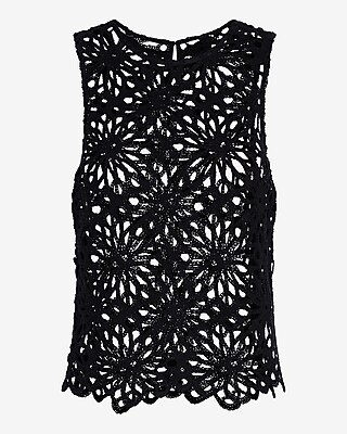 Crochet Scalloped Hem Tank | Express