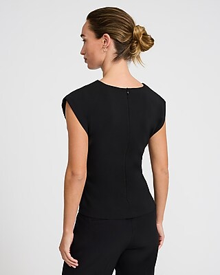 Crew Neck Cinched Waist Top - image 2