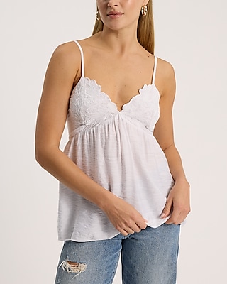 Embroidered Lace V-Neck Cami