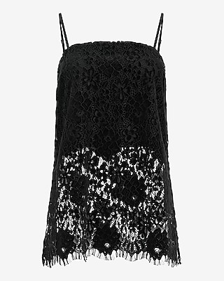 Velvet Lace Square Neck Tunic Cami