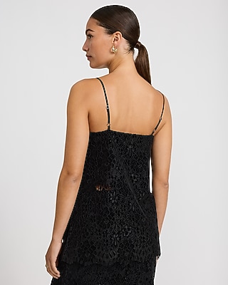 Velvet Lace Square Neck Tunic Cami