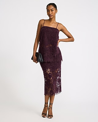 Velvet Lace Square Neck Tunic Cami