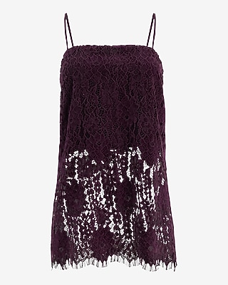 Velvet Lace Square Neck Tunic Cami