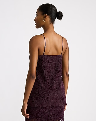 Velvet Lace Square Neck Tunic Cami