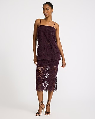 Velvet Lace Square Neck Tunic Cami