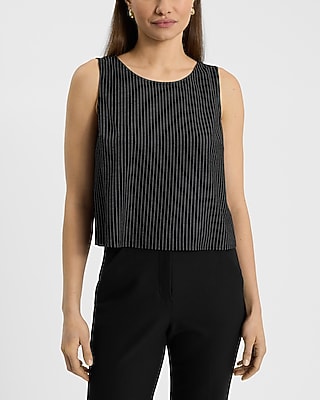 Pinstripe Crew Neck Tank