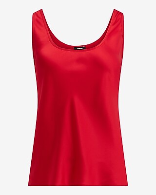 Satin Scoop Neck Tank