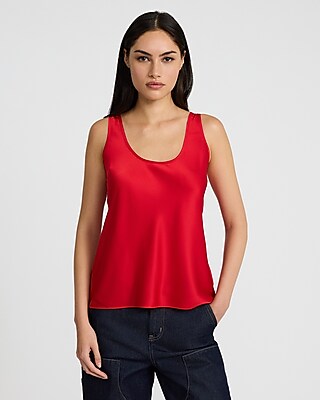 Satin Scoop Neck Tank