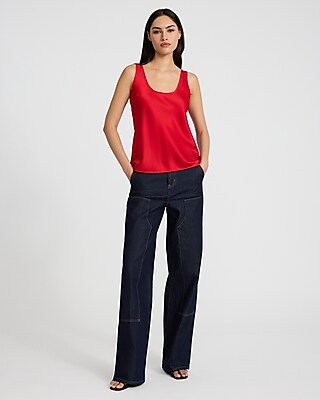 Satin Scoop Neck Tank