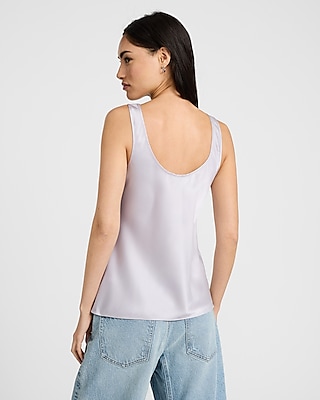 Satin Scoop Neck Tank
