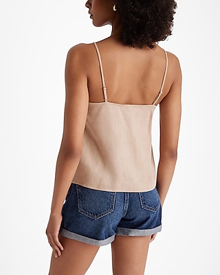 Linen-Blend V-Neck Downtown Cami