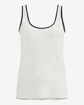 Satin Tipped Scoop Neck Tank