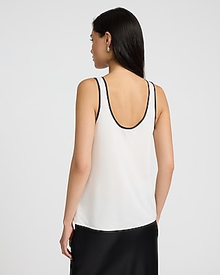 Satin Tipped Scoop Neck Tank