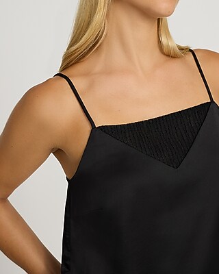 Satin Lace Square Neck Cami | Express