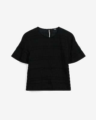 Cotton Crinkle Short Sleeve Blouse
