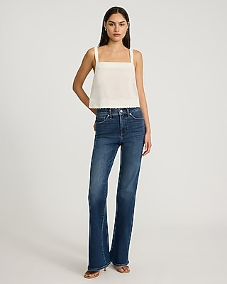 Lace Trim Square Neck Tank - image 3