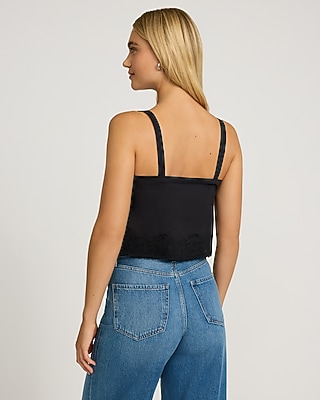 Lace Trim Square Neck Tank - thumbnail 6