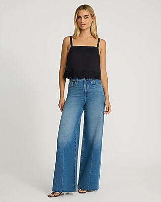 Lace Trim Square Neck Tank - thumbnail 7