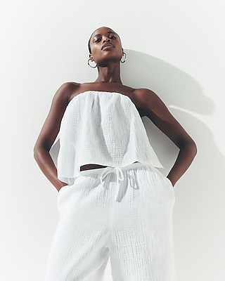 Flowy Gauze Tube Top