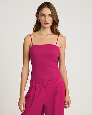 Editor Linen-blend Mid Rise Ankle Trouser