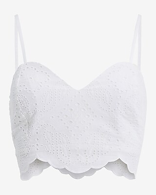 Eyelet Sweetheart Neckline Bralette