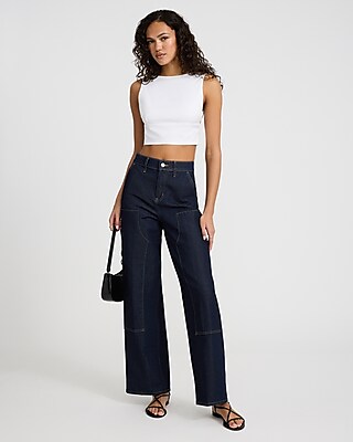 Boat Neck Open Back Bow Cropped Tank
