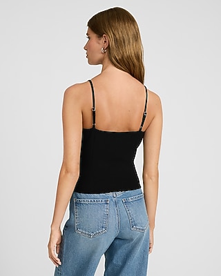 Sweetheart Button Corset Cami Vest Top