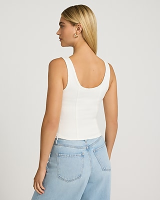Denim Scoop Neck Tank - image 2