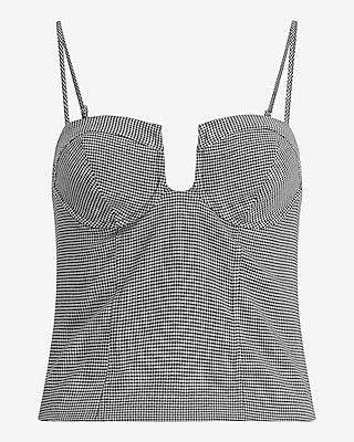Houndstooth Tailored Corset Top