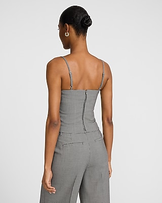 Houndstooth Tailored Corset Top