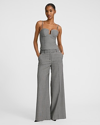 Houndstooth Tailored Corset Top