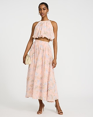 Floral Chiffon Cropped Bubble Cami - image 5