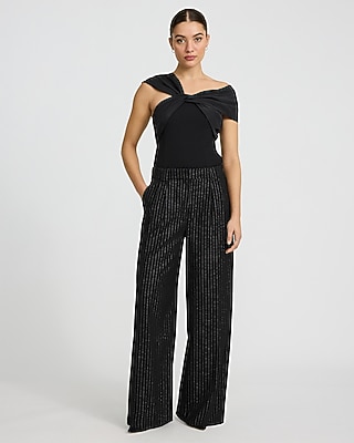 Mixed Media Off The Shoulder Twist Front Top