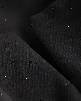 Rhinestone Embellished V-Neck Cutaway Peplum Tailored Tube Top