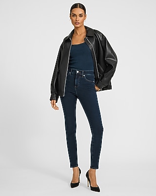 Denim Scoop Neck Bodysuit