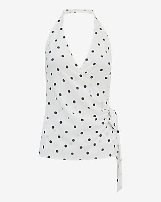 Halter V-Neck Side Tie Tank